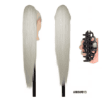 Ποστίς Αλογοουρά  Ponytail συνθετική τρίχα Kanekalon υψηλής ποιότητας με Κλάμερ- Ίσια Πλατίνα χρώμα #M60/613 71cm