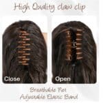 Ποστίς Αλογοουρά  Ponytail συνθετική τρίχα Kanekalon υψηλής ποιότητας με Κλάμερ- Loose curl Γκρι Silver  #T1b/Silver 71cm - Image 4