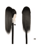 Ποστίς Αλογοουρά  Ponytail συνθετική τρίχα Kanekalon υψηλής ποιότητας με Φωλιά και χτενάκι - Ίσια Φυσικό Μαύρο χρώμα #2 50cm