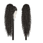 Ποστίς Αλογοουρά  Ponytail συνθετική τρίχα Kanekalon υψηλής ποιότητας με χτενάκι φωλιά- Water Wave Μαύρο χρώμα  #2  71cm