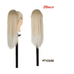 Ποστίς Αλογοουρά  Ponytail συνθετική τρίχα Kanekalon υψηλής ποιότητας με Φωλιά και χτενάκι - Ίσια  Ξανθό με πλατίνα χρώμα #103/60 50cm