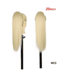 Ποστίς Αλογοουρά  Ponytail συνθετική τρίχα Kanekalon υψηλής ποιότητας με Φωλιά και χτενάκι - Ίσια Ξανθό ανοιχτό χρώμα #613 50cm