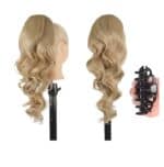 Ποστίς Αλογοουρά  Ponytail συνθετική τρίχα Kanekalon υψηλής ποιότητας με Κλάμερ- Loose curl Ξανθό σκούρο  #k16 50cm