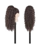 Ποστίς Αλογοουρά  Ponytail συνθετική τρίχα Kanekalon υψηλής ποιότητας με χτενάκι φωλιά- Water Wave Καστανό σκούρο  #4 50cm