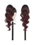 Ποστίς Αλογοουρά  Ponytail συνθετική τρίχα Kanekalon υψηλής ποιότητας με χτενάκι φωλιά- Loose Curl Κόκκινο σκούρο Burgundy #T1b/Bug 50cm