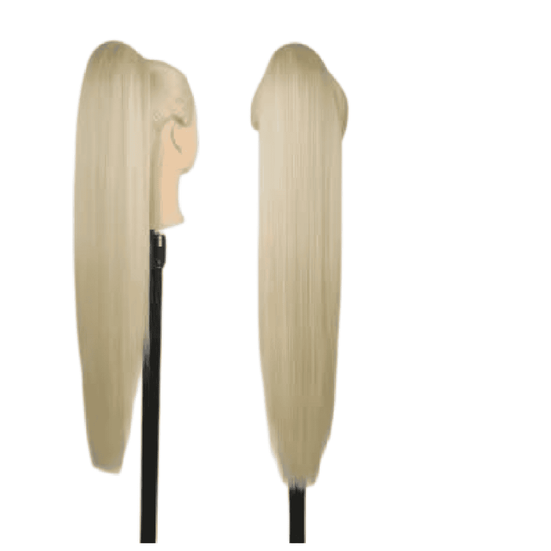 kanekalon-ponytails-straight-sp613-k16-blonde Ποστίς Αλογοουρά Ponytail συνθετική τρίχα Kanekalon υψηλής ποιότητας με Φωλιά και χτενάκι - Ίσια Ξανθό ανοιχτό χρώμα #SP613/ K16 71cm - Image 1