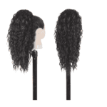 Ποστίς Αλογοουρά  Ponytail συνθετική τρίχα Kanekalon υψηλής ποιότητας με χτενάκι φωλιά- Water Wave Μαύρο # 1B 50cm