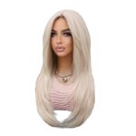 Γυναικεία περούκα σε Ξανθό πλατινέ χρώμα συνθετική υψηλής ποιότητας 26 inches
