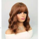 Γυναικεία περούκα σε Curly Καστανοκόκκινο χρώμα συνθετική υψηλής ποιότητας 14 inches - Image 4