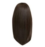 Γυναικεία περούκα Full lace (αόρατη εφαρμογή) σε Καστανό σκούρο χρώμα συνθετική υψηλής ποιότητας Kanekalon τρίχα 16 inches - Image 3