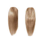 Γυναικείο Topper Τουπέ κορυφής μαλλιών από φυσική τρίχα και διάφανη βάση  - Καστανό ανοιχτό caramel χρώμα 16 inches