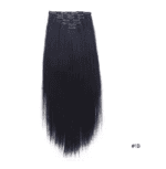 Τρέσα 7 τεμαχίων με  κλιπ για έξτρα όγκο συνθετικής τρίχας Kanekalon - Μαύρο 1B  60cm