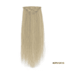 Τρέσα 7 τεμαχίων με  κλιπ για έξτρα όγκο συνθετικής τρίχας Kanekalon - Ξανθό Γκρι Baby blonde 60 cm