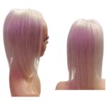 Γυναικείο Topper Τουπέ κορυφής μαλλιών από φυσική τρίχα  Full lace ( ραμμένο σε διαφάνεια ) - Λευκό μπεζ 35cm - Image 3