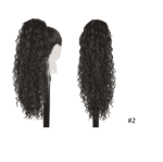 Ποστίς Αλογοουρά  Ponytail συνθετική τρίχα Kanekalon υψηλής ποιότητας με χτενάκι φωλιά- Water Wave Φυσικό μαύρο χρώμα  #2 50cm