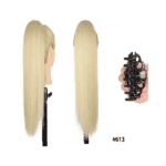 Ποστίς Αλογοουρά  Ponytail συνθετική τρίχα Kanekalon υψηλής ποιότητας με Κλάμερ- Ίσια Ξανθό ανοιχτό χρώμα #613 71cm