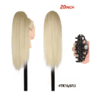 Ποστίς Αλογοουρά  Ponytail συνθετική τρίχα Kanekalon υψηλής ποιότητας με κλάμερ - Ίσια Ξανθό # TK16/613 50cm