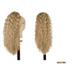 Ποστίς Αλογοουρά  Ponytail συνθετική τρίχα Kanekalon υψηλής ποιότητας με χτενάκι φωλιά- Water Wave Φυσικό Ξανθό σκούρο με ανταύγειες χρώμα  #22H60 50cm