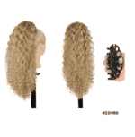 Ποστίς Αλογοουρά  Ponytail συνθετική τρίχα Kanekalon υψηλής ποιότητας με Κλάμερ - Water wave Ξανθό σκούρο με ανταύγειες χρώμα #22H60 50cm