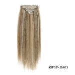 Τρέσα 7 τεμαχίων με  κλιπ για έξτρα όγκο συνθετικής τρίχας Kanekalon - Καστανό με μελί ανταύγειες  SP10/K16/613 60 cm