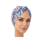 Γυναικείο Υφασμάτινο  Μαλακό Τουρμπάνι  μαλλιών μπλε λουλουδάτο flowers