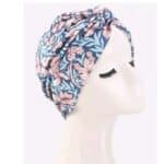 Γυναικείο Υφασμάτινο  Μαλακό Τουρμπάνι  μαλλιών μπλε λουλουδάτο flowers - Image 2