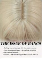 Γυναικεία περούκα σε Ξανθό πλατινέ χρώμα με φράντζα συνθετική υψηλής ποιότητας 24 inches - Image 3