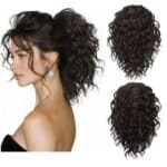 Ποστίς Αλογοουρά curly Ponytail συνθετική τρίχα υψηλής ποιότητας με κλάμερ - Μαύρο χρώμα 30 cm