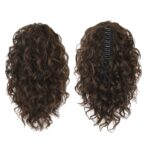 Ποστίς Αλογοουρά curly Ponytail συνθετική τρίχα υψηλής ποιότητας με κλάμερ - Σκούρο καστανό 30 cm