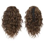 Ποστίς Αλογοουρά curly Ponytail συνθετική τρίχα υψηλής ποιότητας με κλάμερ - Καστανό χρώμα 30 cm