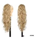 Ποστίς Αλογοουρά  Ponytail συνθετική τρίχα Kanekalon υψηλής ποιότητας με χτενάκι φωλιά- Ocean Ξανθό με ανοιχτές ανταύγειες  χρώμα  #22H60  71cm