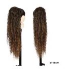 Ποστίς Αλογοουρά  Ponytail συνθετική τρίχα Kanekalon υψηλής ποιότητας με φωλιά χτενάκι- Water Wave Καστανό ombre #T1B/30 71cm