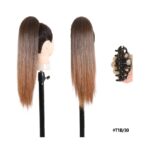 Ποστίς Αλογοουρά  Ponytail συνθετική τρίχα Kanekalon υψηλής ποιότητας με Κλάμερ -Ίσια Καστανό ombre #T1B/30 50cm