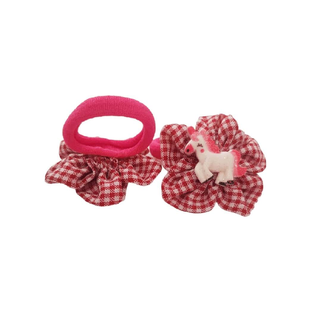 FUSCHIA-UNICORN-HAIRBAND Παιδικό-λάστιχο set 2 τμχ Unicorn - Fuchsia - Image 1