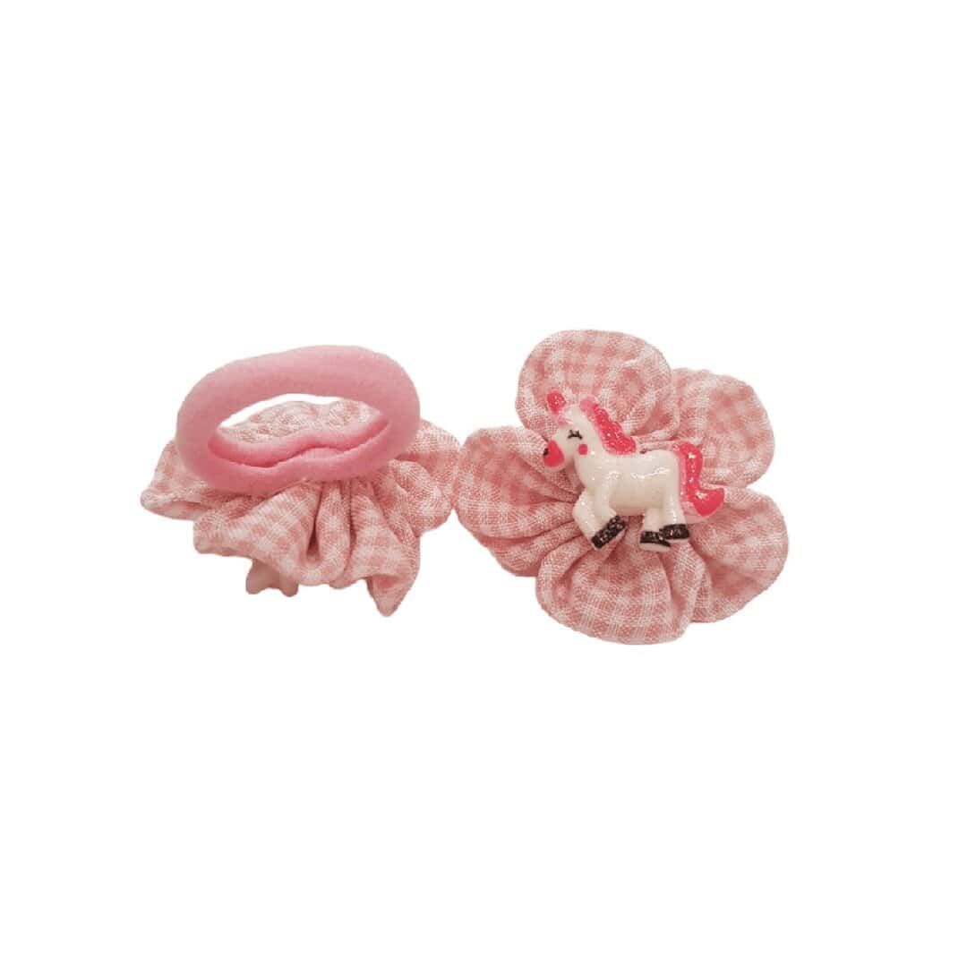 PINK-UNICORN-ELASTIC-HAIRBAND Παιδικό-λάστιχο set 2 τμχ Unicorn - Pink - Image 1