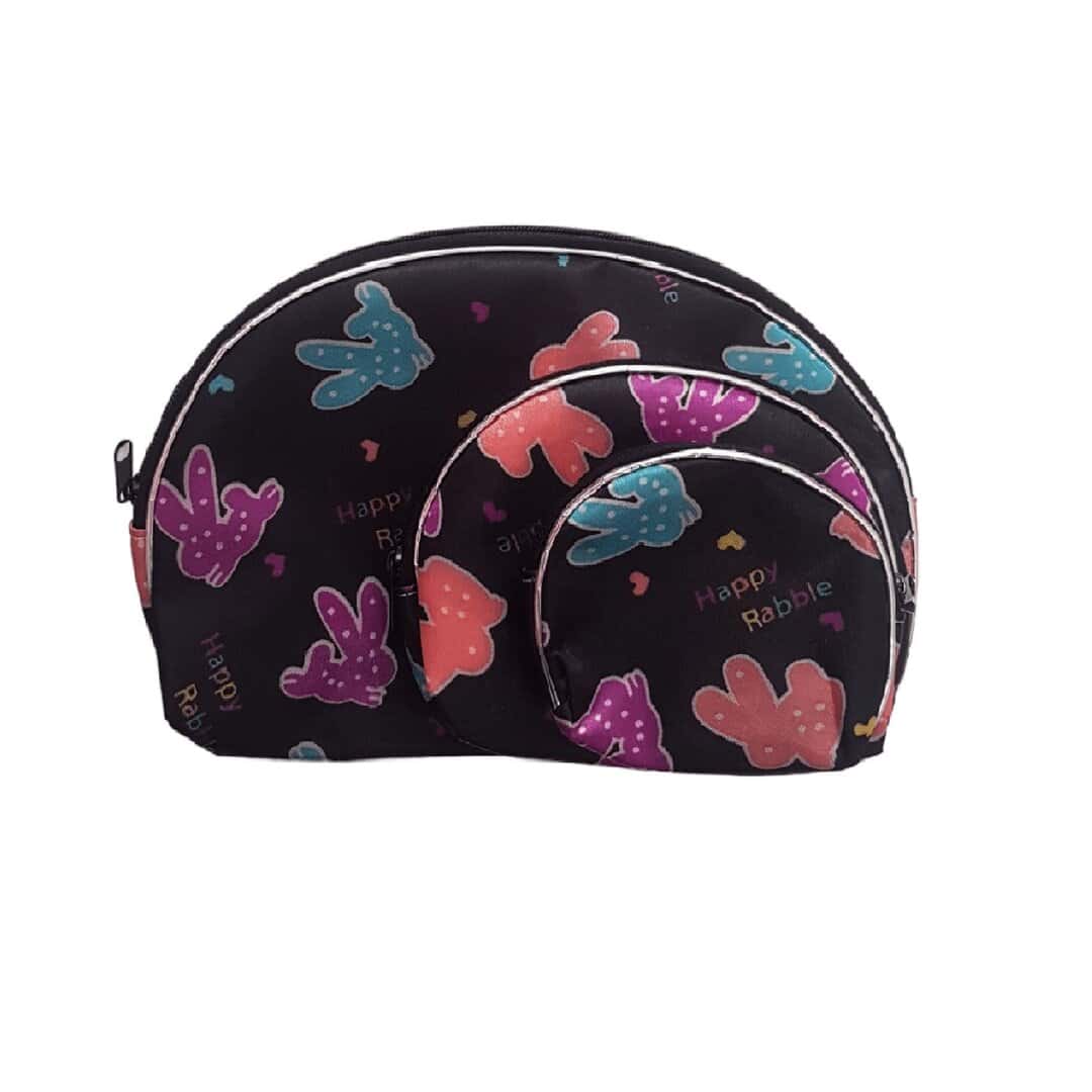 RABBIT0NESSESER-TRIPLE-MAKE-UP-BAG Τριπλό Nεσεσέρ καλλυντικών σε διάφορα σχέδια - Rabbit 17εκ - Image 1