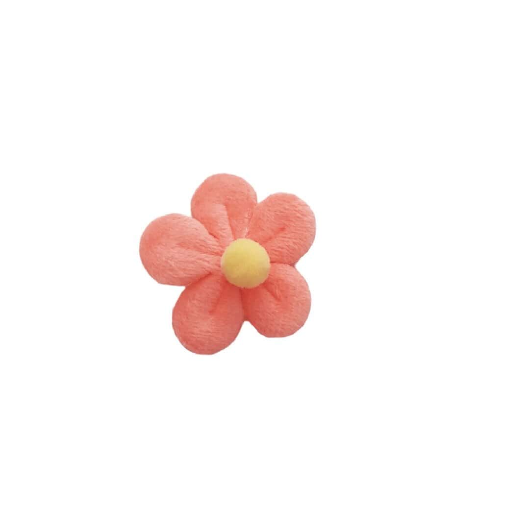 happy-flower-clip-orange Παιδικό Clip -Κοκαλάκι μαλλιών με προστασία Orange little flower 5cm - Image 1