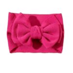 Παιδική- Βρεφική Μαλακή κορδέλα μαλλιών με μεγάλο φιόγκο 0 μηνών-2χρονών waffle Rose