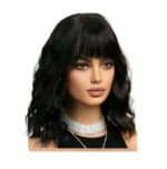 Γυναικεία περούκα συνθετική υψηλής ποιότητας - Μαύρο χρώμα 14 inches