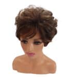 Γυναικεία Περούκα συνθετική υψηλής ποιότητας σγουρή σε καστανό σκούρο χρώμα 10 inches