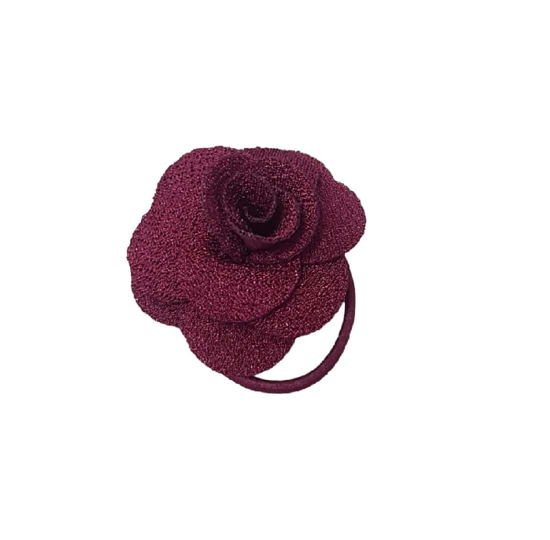 bordeux-rose-elastic-tie-baby Παιδικό Λάστιχο - Κοκαλάκι μαλλιών Rose 5cm Bordeux - Image 1