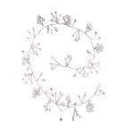 Νυφικό  '' σύρμα '' με κρύσταλλα και πέρλες ασημί 50 cm