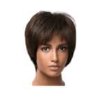 Γυναικεία περούκα σε καστανό σκούρο χρώμα συνθετική υψηλής ποιότητας 10 inches