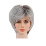 Γυναικεία περούκα  συνθετική υψηλής ποιότητας Grey κοντό 8 inches