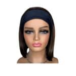 Γυναικεία περούκα με κορδέλα συνθετική υψηλής ποιότητας Καστανό με ανταύγειες χρώμα 12 inches