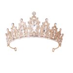 Νυφική Κορώνα- Τιάρα με κρύσταλλα  χρυσό χρώμα ύψους 5,50cm