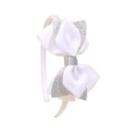 Στέκα Παιδική-βρεφική Λευκή με ασημί glitter Βάφτισης- παρανυφάκι