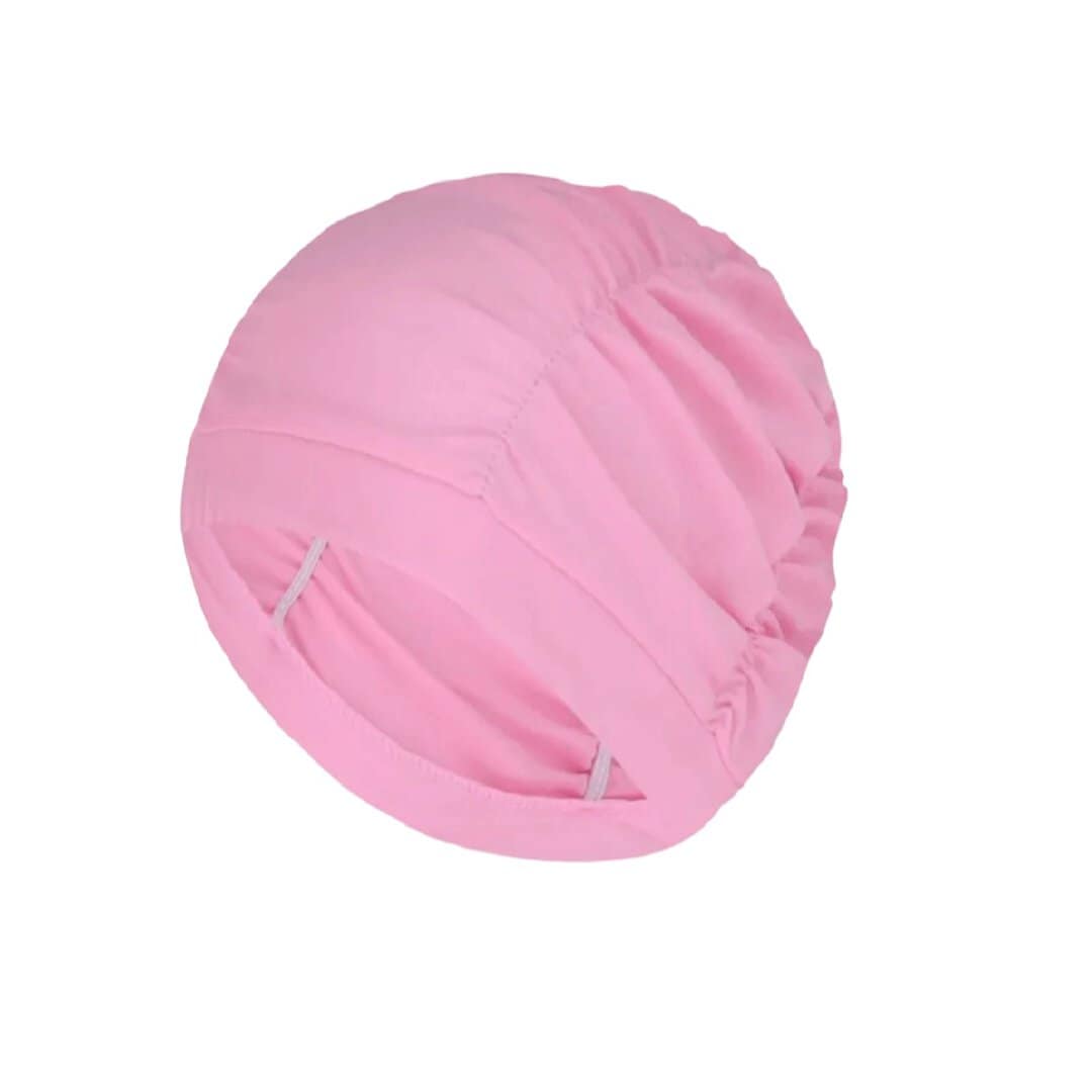 PINK-SWIMMER-TURBAN-WOMAN (1) Γυναικείο Σκουφάκι κολύμβησης από πολυεστέρα Pink - Image 1