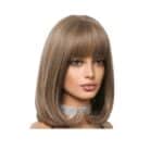 Γυναικεία περούκα σε καστανό  χρώμα συνθετική υψηλής ποιότητας 16 inches