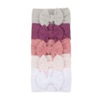 Σετ 5τμχ Παιδική- Βρεφική Μαλακή κορδέλα με  φιόγκο  0-8 χρονών multi colour 02